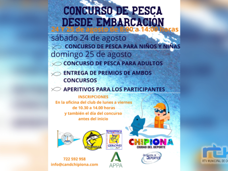 Este fin de semana se disputa el concurso de pesca desde embarcación del CAND Chipiona