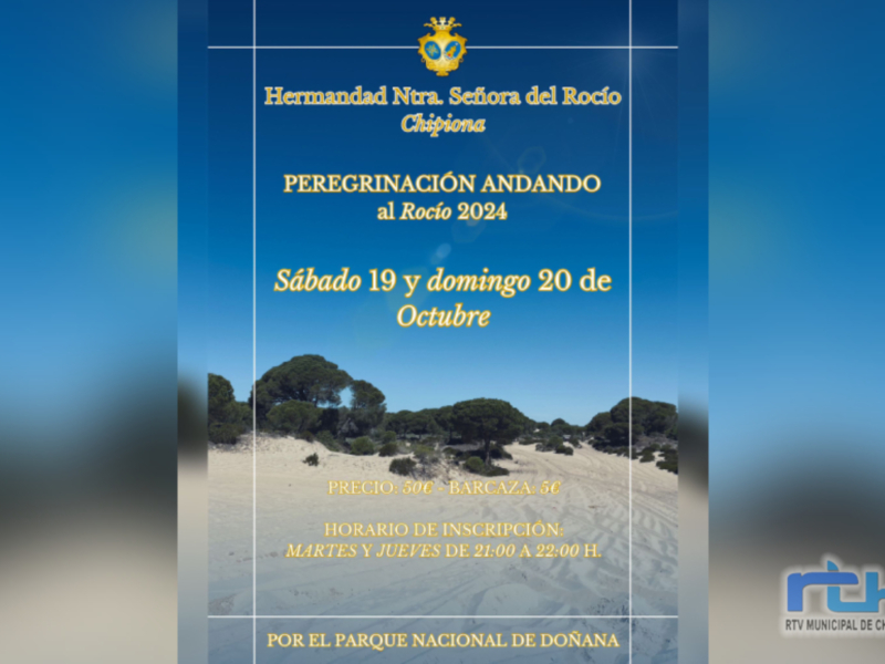 La Hermandad del Rocío de Chipiona prepara su peregrinación andando al Rocío para los próximos 19 y 20 de octubre  