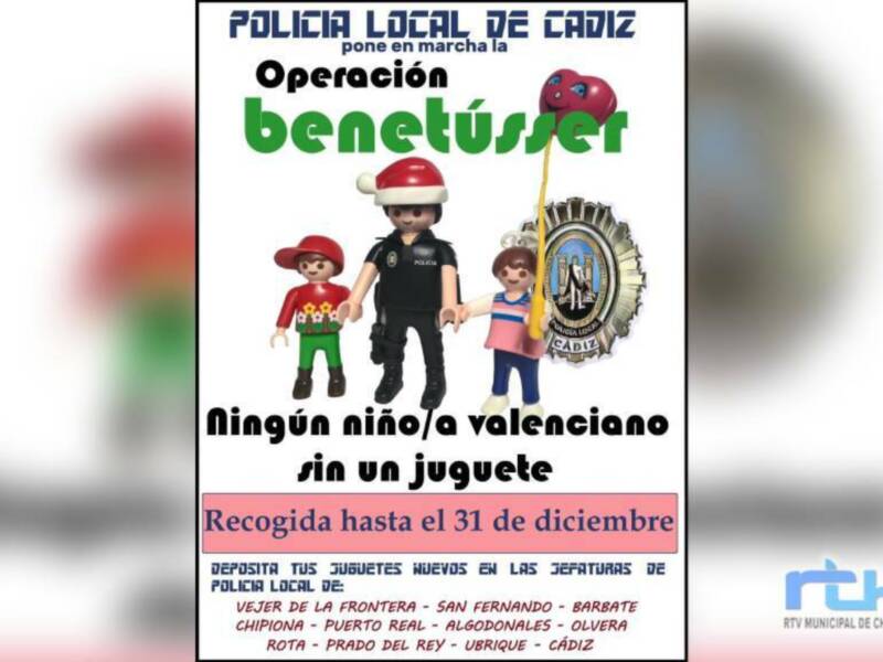 La Policía Local de Chipiona participa en la Operación Benetússer recogiendo juguetes para los niños de Valencia