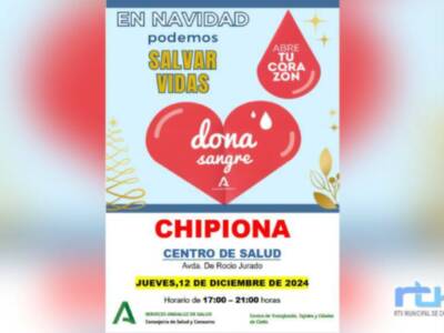 ‘En Navidad podemos salvar vidas’, convocan a nueva donación colectiva de sangre para el 12 de diciembre en Chipiona