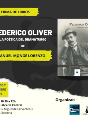   Mañana sábado 7 de 10:30 a 12:00 firma en Librería Central de Chipiona. 