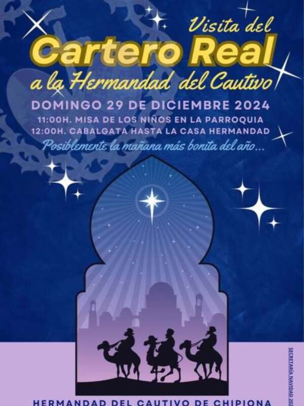 La Hermandad del Cautivo se prepara para el gran día del Cartero Real, figura que este año encarna el equipo de la radiotelevisión municipal