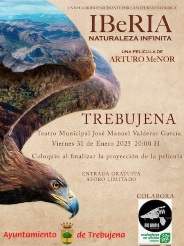 Río Limpio Ecologistas en Acción de Trebujena, presentará una proyección especial del galardonado documental “Iberia, Naturaleza Infinita”