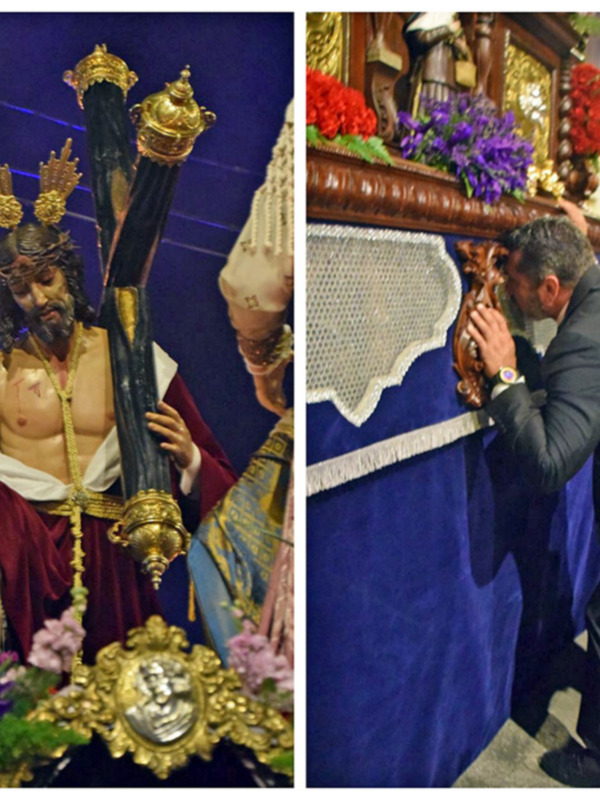 Jesús de la Caridad recorre las calles del norte de Sevilla en su procesión de Cuaresma