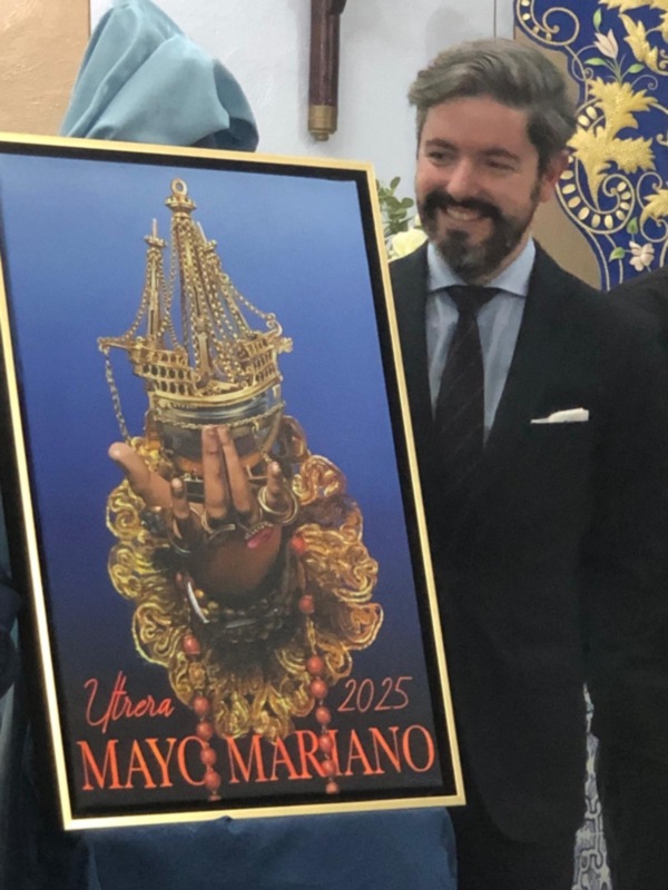 Cartel del Mayo Mariano de Utrera 2025 por Manuel Mena Bravo 