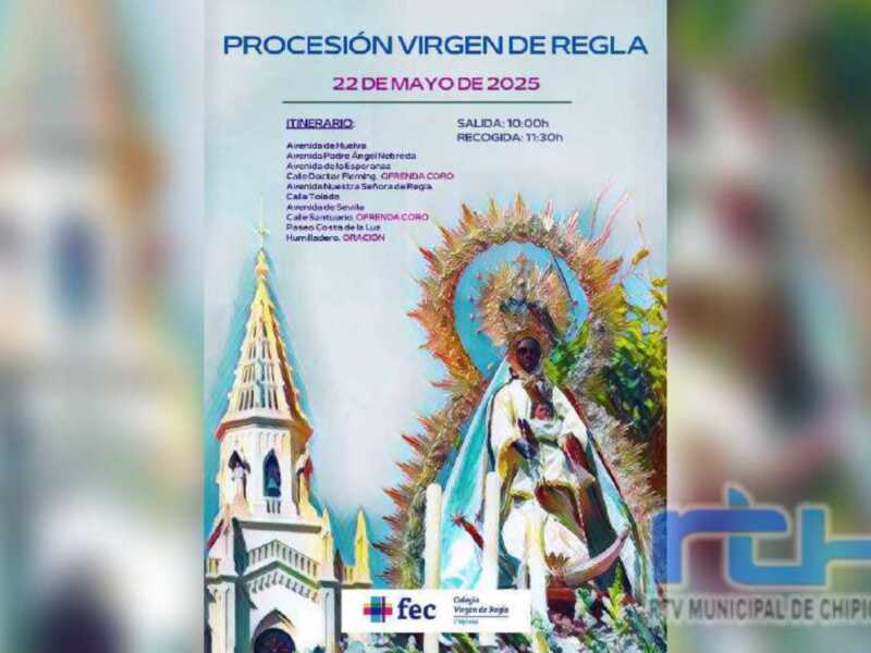 La comunidad educativa del colegio Virgen de Regla se prepara para la celebración este jueves de su procesión en el mes de María