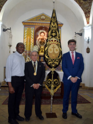  El arte del bordado revive una joya devocional tras 24 años de uso en la hermandad de Calatrava de Sevilla 