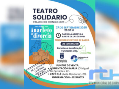 La compañía de teatro solidario Tesón trae a Chipiona la comedia ‘Anacleto se divorcia’ el 27 de septiembre para ayudar a Fundación Vita