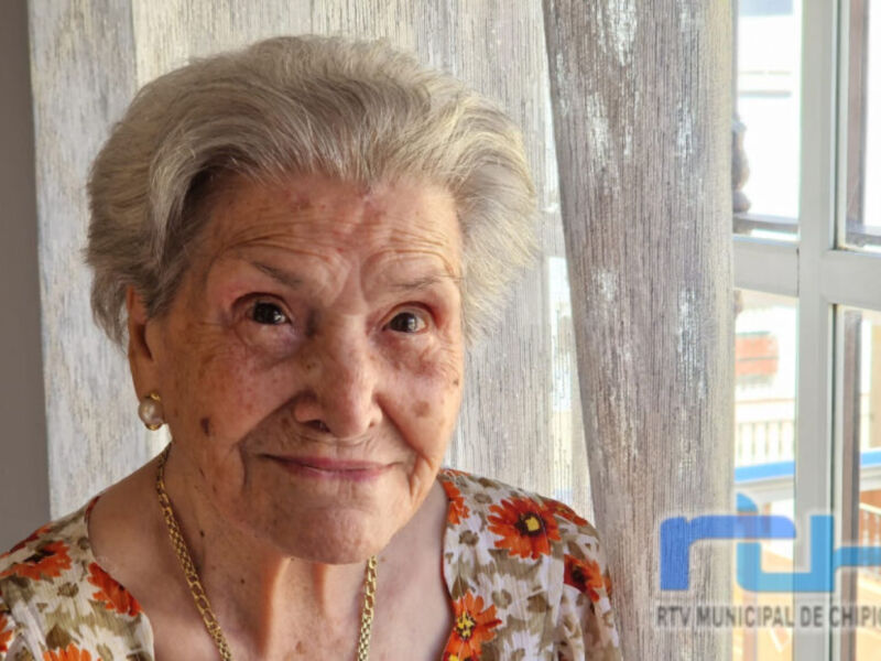 Rosario Lorenzo Zaldúa será homenajeada en el Día Internacional de las Personas Mayores por ser la persona de más edad de Chipiona