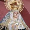  La Virgen de los Dolores, vestida de luto en noviembre en memoria de los Fieles Difuntos en Alcalá del Río