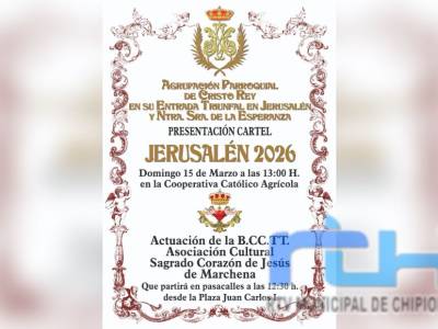 La Agrupación Parroquial La Borriquita presentará el domingo su cartel ‘Jerusalén 2026’ 