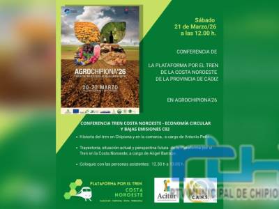 Agrochipiona contará en su programa una conferencia sobre el tren de la Costa Noroeste