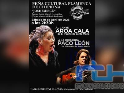 La Peña José Mercé ofrece este sábado un recital de cante de Aroa Cala con Pacó León a la guitarra
