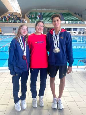 El Club Natación Sincro Sevilla guía a la selección al podio del Europeo infantil de Luxemburgo 
