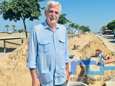 El Alcalde de Chipiona supervisa las obras de mejora de la canalización del Arroyo Antonaria que ya están en marcha
