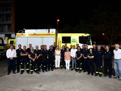 Bomberos de la provincia de Cádiz se desplazan a Ávila para colaborar en la extinción del mayor incendio declarado en España