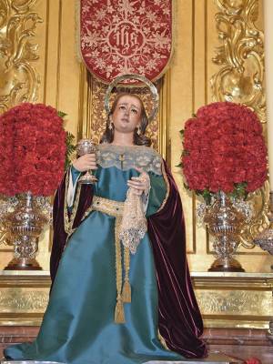 La Hermandad  de la Vera-cruz de Alcalá del  Río,acomete la conservación y restauración del Niño Jesús y Santa María Magdalena y confía la intervención a Manuel Mazuecos García