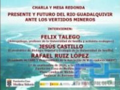 CANS participará este jueves en una charla-coloquio sobre el futuro del Guadalquivir ante los vertidos mineros
