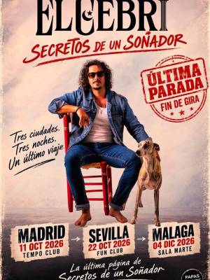 El Cebri despide en el Fun Club su gira «Secretos de un soñador» el 22 de octubre