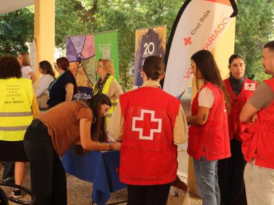Uno de los estands de las jornadas de voluntariado.